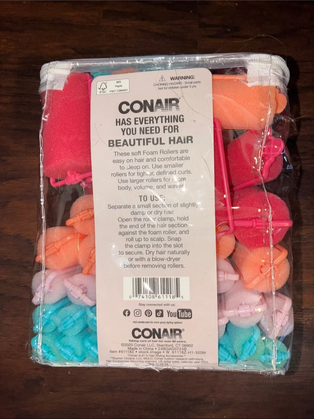 Soft Curls Foam Rollers - Assorted Pink, Orange, Blue